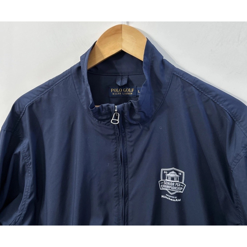 Mens Polo Golf Ralph Lauren 2015 Senior PGA Windbreaker Jacket Navy Large